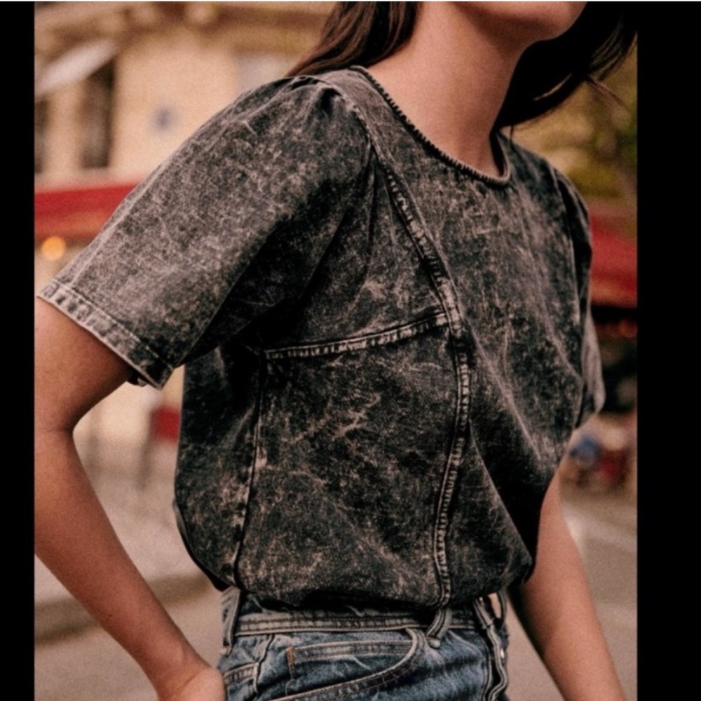 🇫🇷 Sézane structured charcoal shirt